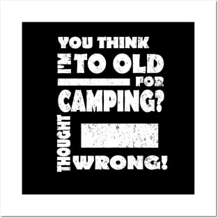 Camping Seniors Retirement Plan Caravan Posters and Art